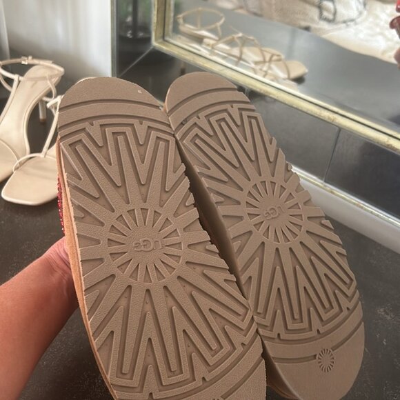 UGG Tazz Chestnut Platform Slippers Sandals - Picture 4 of 8